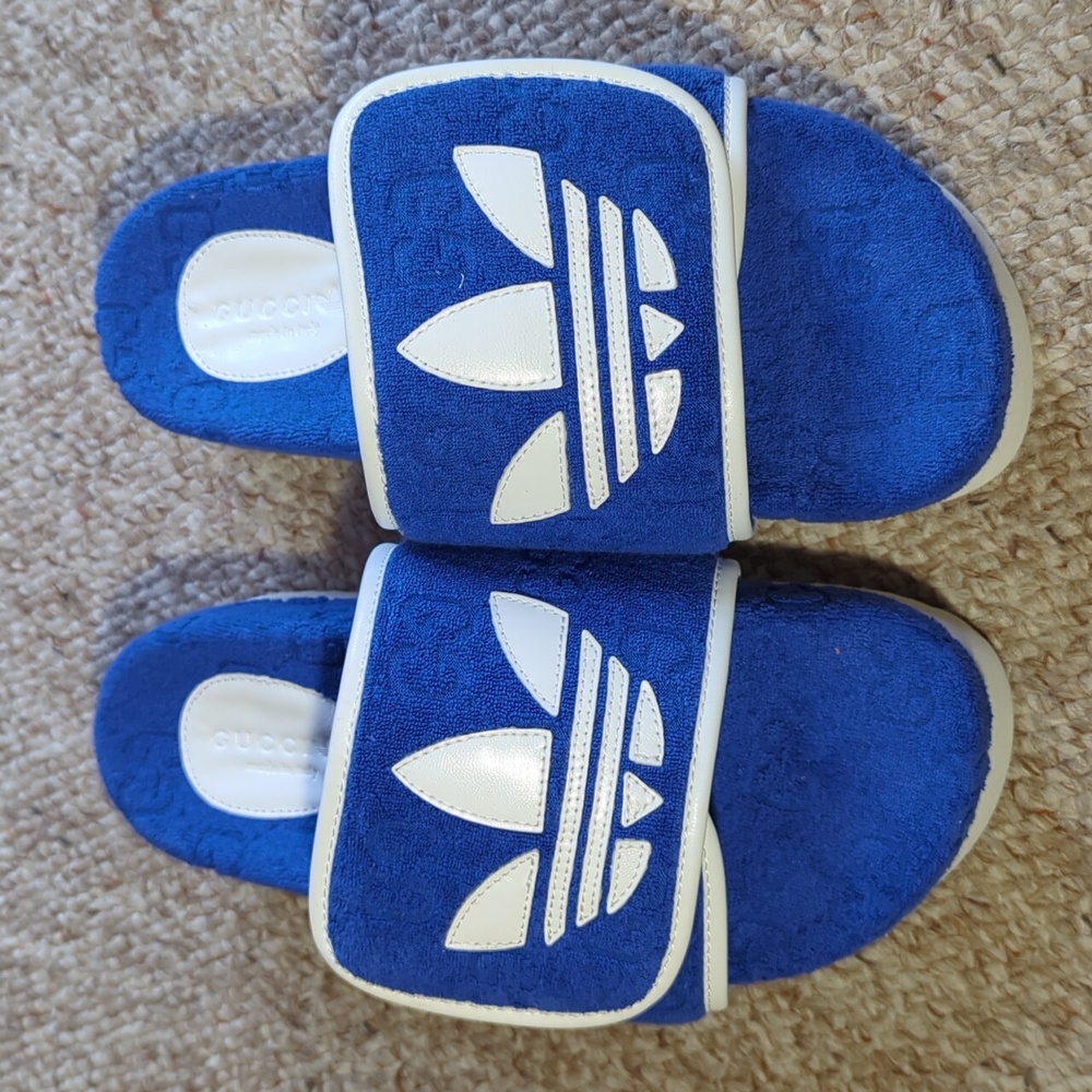 GUCCI x ADIDAS- New 2022 Magic Sponge Slides, Size US-9